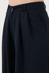 Lela Wide Leg Yüksek Bel Geniş Paça Palazzo Bayan Pantolon 5866290 LACİVERT