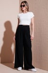 Lela Wide Leg Yüksek Bel Geniş Paça Palazzo Bayan Pantolon 5866290 SİYAH
