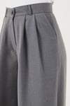 Lela Wide Leg Yüksek Bel Geniş Paça Palazzo Bayan Pantolon 5866290 GRİ