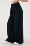 Lela Wide Leg Yüksek Bel Geniş Paça Palazzo Bayan Pantolon 5866290 LACİVERT