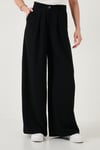 Lela Wide Leg Yüksek Bel Geniş Paça Palazzo Bayan Pantolon 5866290 SİYAH
