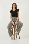 Lela Wide Leg Yüksek Bel Geniş Paça Pileli Bayan Pantolon 6923871 HAKİ