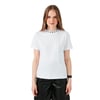 Lela Yakası Baskılı Bisiklet Yaka Basic Örme Kadın T Shirt 5864054 BEYAZ