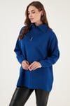 Lela Yarım Fermuarlı Onesize Triko Bayan Kazak 4616079Y SAKS