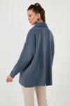Lela Yarım Fermuarlı Onesize Triko Bayan Kazak 4616079Y İNDİGO