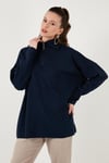 Lela Yarım Fermuarlı Onesize Triko Bayan Kazak 4616079Y LACİVERT