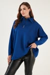 Lela Yarım Fermuarlı Onesize Triko Bayan Kazak 4616079Y SAKS