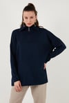 Lela Yarım Fermuarlı Onesize Triko Bayan Kazak 4616079Y LACİVERT