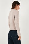 Lela Yün Karışımlı Regular Fit Düğmeli Polo Yaka Bayan Hırka 4617013 VİZON