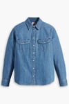 Levi's % 100 Pamuk Regular Fit Bayan Kot Gömlek 16786-0017 MAVİ