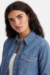 Levi's % 100 Pamuk Regular Fit Bayan Kot Gömlek 16786-0017 MAVİ