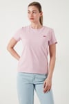 Levi's % 100 Pamuk Regular Fit Bisiklet Yaka Bayan T Shirt A4917-0007 PEMBE