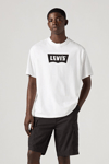 Levi's % 100 Pamuk Regular Fit Bisiklet Yaka Logolu Erkek T Shirt 005F9-0001 BEYAZ