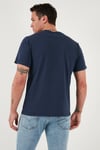 Levi's % 100 Pamuk Relaxed Fit Bisiklet Yaka Logolu Erkek T Shirt A2082-0197 LACİVERT