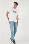 Levi's % 100 Pamuk Relaxed Fit Bisiklet Yaka Logolu Erkek T Shirt A2082-0258 BEYAZ
