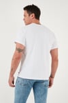 Levi's % 100 Pamuk Relaxed Fit Bisiklet Yaka Logolu Erkek T Shirt A2082-0258 BEYAZ