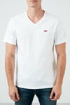Levi's % 100 Pamuk Relaxed Fit V Yaka Erkek T Shirt A2084-0000 BEYAZ