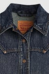 Levi's % 100 Pamuk Slim Fit Cepli Bayan Kot Ceket 001YL-0000 KOYU MAVİ