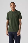 Levi's % 100 Pamuk Standart Fit Düğmeli Erkek Polo Yaka T Shirt 35883-0232 KOYU HAKİ