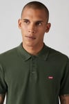 Levi's % 100 Pamuk Standart Fit Düğmeli Erkek Polo Yaka T Shirt 35883-0232 KOYU HAKİ