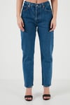 Levi's 501 Regular Fit Yüksek Bel Cropped Jeans Bayan Kot Pantolon A7739-0007 KOYU MAVİ
