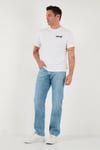 Levi's 555 Pamuklu Relaxed Straight Fit Orta Bel Düz Paça Jeans Erkek Kot Pantolon 003VA-0000 AÇIK MAVİ