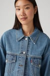 Levi's 90S % 100 Pamuk Relaxed Fit Düz Yaka Bayan Kot Ceket A1743-0127 MAVİ