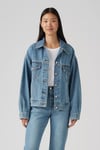 Levi's 90S % 100 Pamuk Relaxed Fit Düz Yaka Bayan Kot Ceket A1743-0127 MAVİ