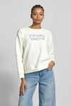 Levi's Baskılı Pamuklu Standart Fit Bisiklet Yaka Bayan Sweat A8800-0044 KREM