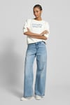 Levi's Baskılı Pamuklu Standart Fit Bisiklet Yaka Bayan Sweat A8800-0044 KREM