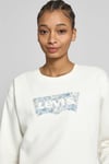 Levi's Baskılı Pamuklu Standart Fit Bisiklet Yaka Bayan Sweat A8800-0044 KREM