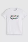 Levi's Çiçek Baskılı % 100 Pamuk Standart Fit Bisiklet Yaka Bayan T Shirt 17369-2931 BEYAZ