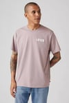 Levi's Logo Baskılı % 100 Pamuk Relaxed Fit Bisiklet Yaka Erkek T Shirt 16143-1838 GÜL KURUSU
