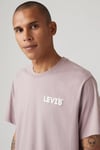 Levi's Logo Baskılı % 100 Pamuk Relaxed Fit Bisiklet Yaka Erkek T Shirt 16143-1838 GÜL KURUSU
