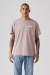Levi's Logo Baskılı % 100 Pamuk Relaxed Fit Bisiklet Yaka Erkek T Shirt 16143-1838 GÜL KURUSU