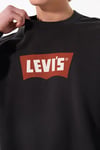Levi's Logolu Pamuklu Regular Fit Kapüşonlu Erkek Sweat 003VL-0003 SİYAH