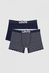 Levi's Logolu Yumuşak Pamuklu 2 Pack Erkek Boxer 37149-0209 LACİVERT
