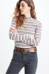 Levi's Marka Baskı Tokalı Deri Bayan Kemer 38133-0002 TABA