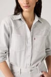 Levi's Pamuk Karışım Regular Fit Cepli Bayan Kot Gömlek A7244-0065 AÇIK GRİ