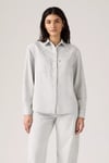 Levi's Pamuk Karışım Regular Fit Cepli Bayan Kot Gömlek A7244-0065 AÇIK GRİ