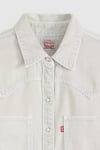 Levi's Pamuk Karışım Regular Fit Cepli Bayan Kot Gömlek A7244-0065 AÇIK GRİ