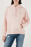 Levi's Pamuk Karışımlı Regular Fit Kapüşonlu Logolu Bayan Sweat 001U6-0006 PEMBE