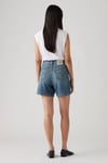 Levi's Pamuk ve Keten Karışımlı Baggy Fit Yüksek Bel Bayan Short A9311-0017 MAVİ