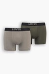 Levi's Pamuklu 2 Pack Erkek Boxer 37149-0807 KOYU HAKİ