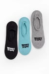 Levi's Pamuklu 3 Pack Erkek Çorap 37157-0954 Siyah-Gri-Turkuaz