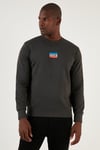 Levi's Pamuklu Regular Fit Bisiklet Yaka Erkek Sweat A2824-0007 ANTRASİT