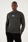 Levi's Pamuklu Regular Fit Bisiklet Yaka Erkek Sweat A2824-0007 ANTRASİT