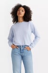 Levi's Pamuklu Regular Fit Şardonlu Bisiklet Yaka Bayan Sweat A5942-0020 MAVİ