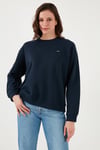 Levi's Pamuklu Relaxed Fit Bisiklet Yaka Bayan Sweat 001TY-0001 LACİVERT