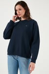 Levi's Pamuklu Relaxed Fit Bisiklet Yaka Bayan Sweat 001TY-0001 LACİVERT